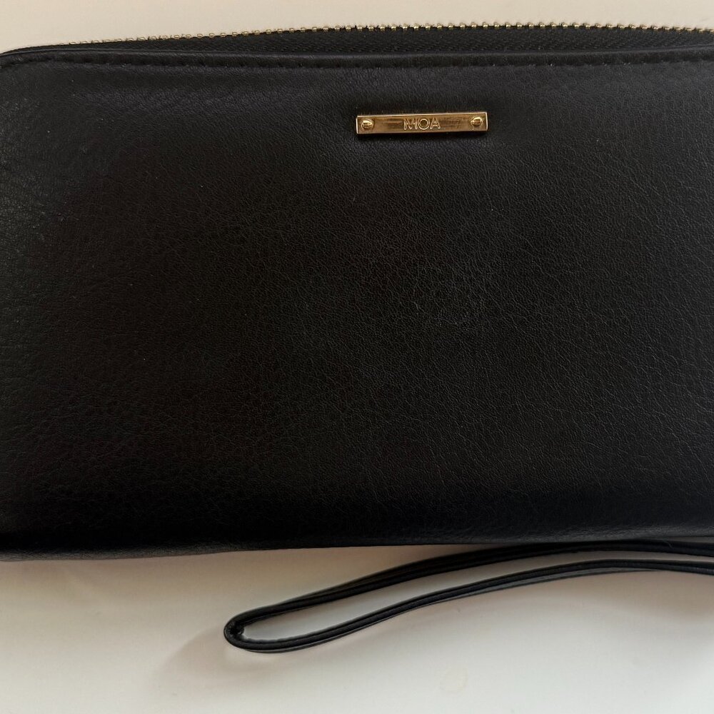 Brand New MOA Black Leather Wallet Clutch for Women